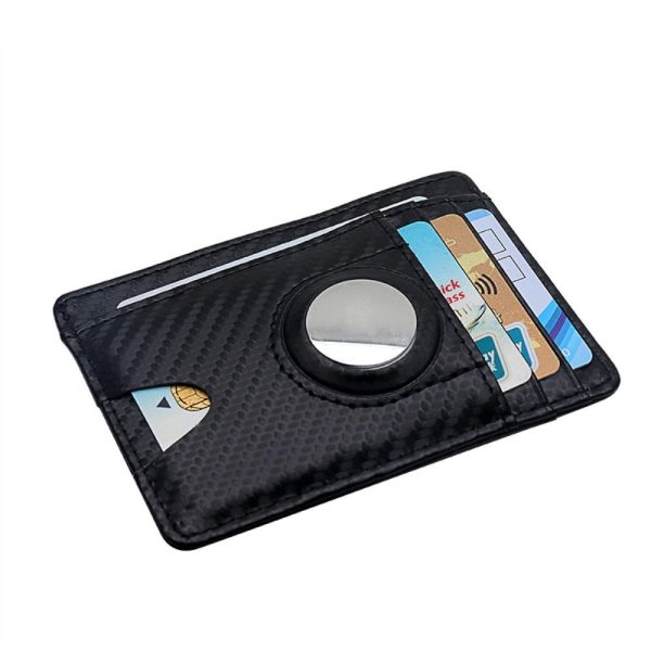 AirTags carbon fiber style slim case - Black Hot on Sale