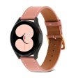 20mm Universal textured genuine leather watch strap - Deep Pink Online