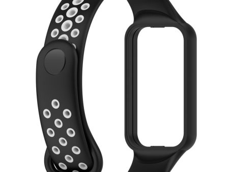 Xiaomi Redmi Band 2 dual color silicone strap with cover - Black   Grey Sale