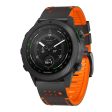 Garmin Fenix 7X   7X Pro   6X Watch Band 26mm Leather + Silicone Replacement Wristband Strap - Black+Orange Sale