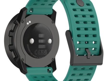 22mm silicone strap for Suunto watch - Blackish Green Online