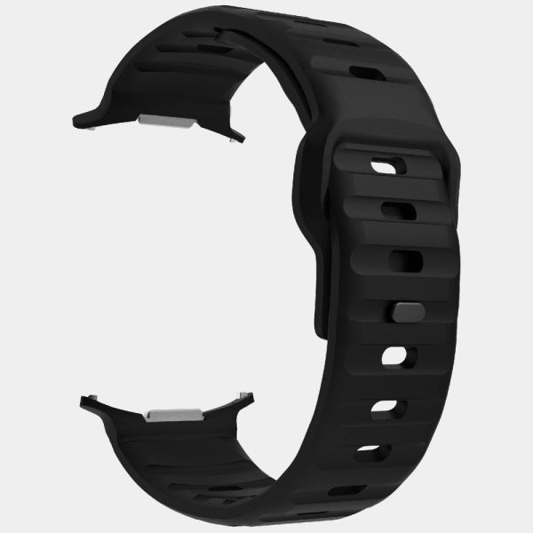 Samsung Galaxy Watch Ultra 47mm Silicone Watch Band Breathable Sport Watch Strap - Black Supply