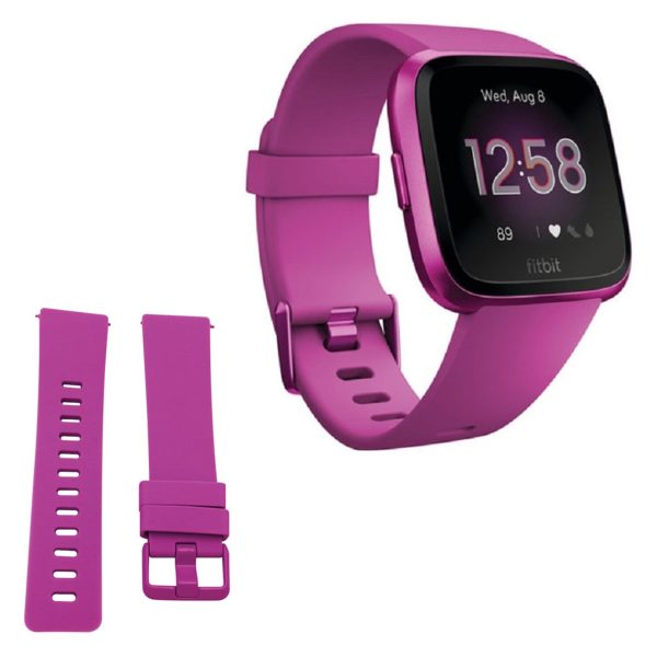 Fitbit Versa   Versa 2 silicone watch band - Purple Hot on Sale