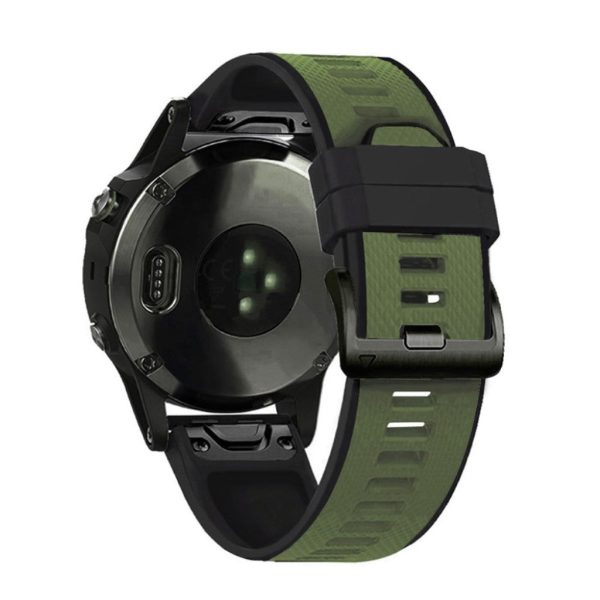 26mm dual color watch strap for Garmin watch - Army Green   Black Supply