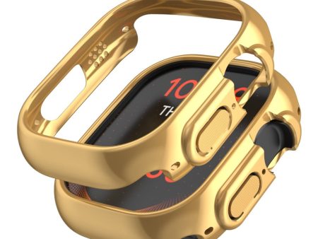 Apple Watch Series 9   8   7 41mm Watch Protective Cover Electroplated Hard Bump Resistant Case - Gold For Cheap