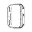 Apple Watch Series 9   8   7 41mm Impact-Resistant Watch Cover Rhinestone Decor Drop-Resistant Case - Silver Sale