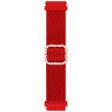 22mm Universal nylon + rhinestone buckle watch strap - Red Discount