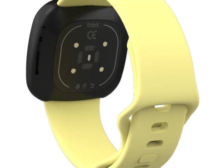 Fitbit Sense 2   Versa 4 silicone watch strap - Yellow Size: S Online Hot Sale