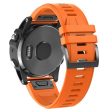 KALEBOL KLB-PWGJ-001 For Garmin Fenix 7     7 Pro Silicone Replacement Strap QuickFit 22mm Watch Band - Orange on Sale