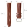 Samsung Galaxy Watch Ultra 47mm Watch Strap Stitching Lines Genuine Cow Leather Wrist Band - Crazy Horse Texture+Brown Supply