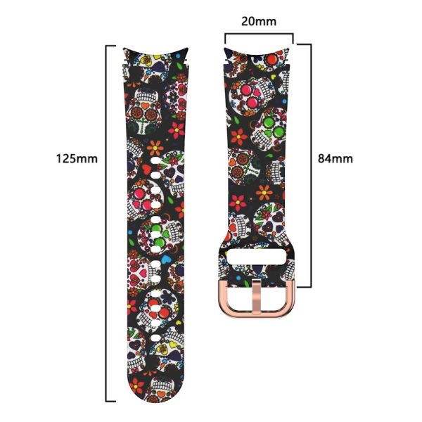 Samsung Galaxy Watch 5 (44mm)   (40mm)   Pro pattern printed silicone watch strap - Candy Fashion