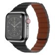 Apple Watch Series 8 (41mm) dual color genuine leather watch strap - Black Online