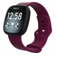 Fitbit Versa 3   Sense silicone watch band - Wine Red Size: S For Cheap