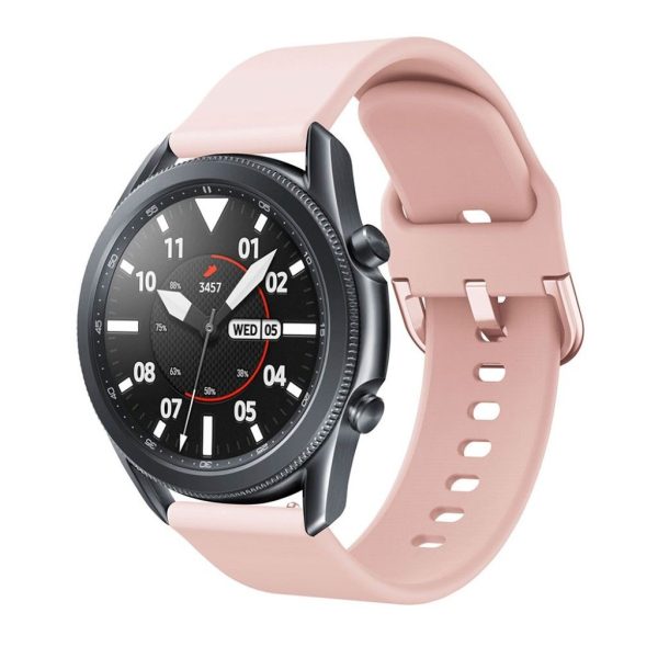 Samsung Galaxy Watch 3 (45mm) simple silicone watch band - Pink For Cheap