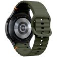 KALEBOL Samsung Galaxy Watch7 44mm 40mm   Watch FE 40mm Silicone Watch Band Wave Shape Wrist Strap - Army Green Sale