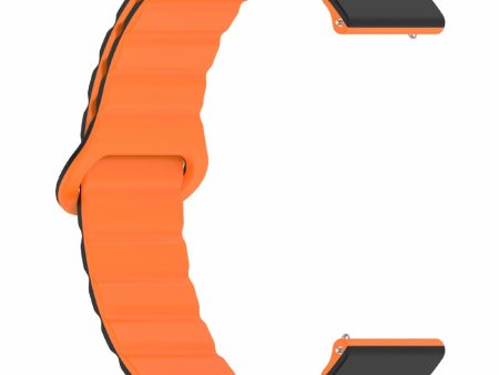 Huawei Watch 4   4 Pro   GT 4 46mm Magnetic Strap 22mm Universal Silicone Watch Band - Black+Orange Supply