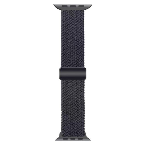 Apple Watch 41mm   40mm   38mm Magnetic Nylon Braided Wristband - Black For Discount