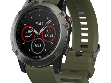 Garmin Fenix 5S silicone watch band - Army Green Online Sale