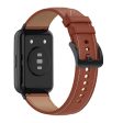 Huawei Watch Fit 2 genuine leather watch strap - Dark Brown For Discount