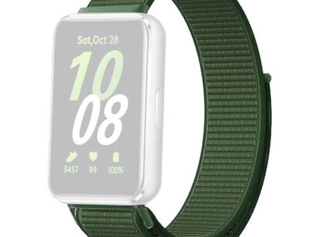 Samsung Galaxy Fit3 Replacement Strap Braided Nylon Smart Watch Band - Army Green Fashion