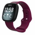 Fitbit Versa 3   Sense silicone watch band - Wine Red Size: L Online now