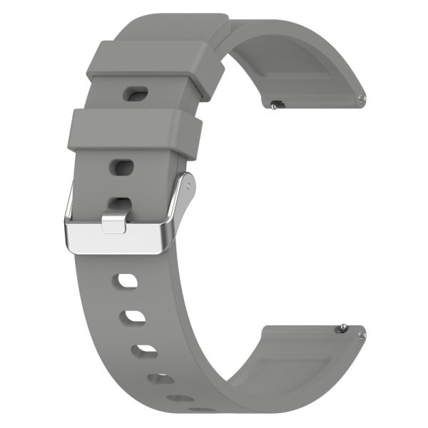 20mm Universal silicone strap with stainless steel buckle - Grey Online