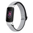 Fitbit Luxe nylon elastic watch strap - Black   White Sale