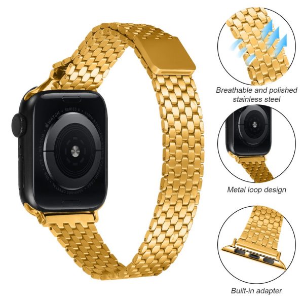 Apple Watch Ultra Ultra 2 49mm   9 8 7 45mm   6 5 4 SE (2022) SE (2023) SE 44mm   3 2 1 42mm Magnetic Buckle Stainless Steel Strap - Gold Online Hot Sale