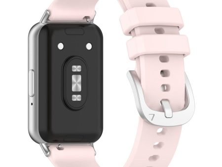 Samsung Galaxy Fit3 Watch Band Soft Silicone Strap Replacement - Light Pink For Discount