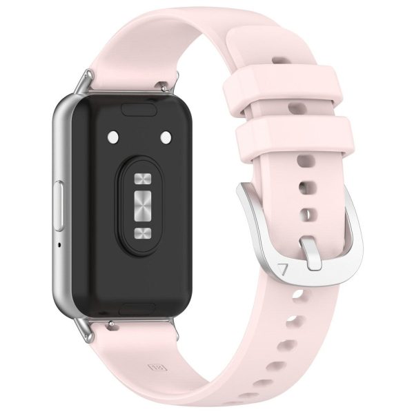 Samsung Galaxy Fit3 Watch Band Soft Silicone Strap Replacement - Light Pink For Discount