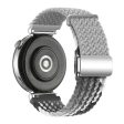 Huawei Watch GT 4 41mm Universal 18mm Watch Strap Woven Wrist Band with Silver Magnetic Buckle - Light Grey+Dark Chocolate Supply