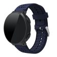 Garmin Forerunner 220   230   235   620   630 round holes silicone watch band - Dark Blue Sale