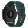 20mm Universal silicone watch strap - Black Steel Buckle   Blackish Green Online