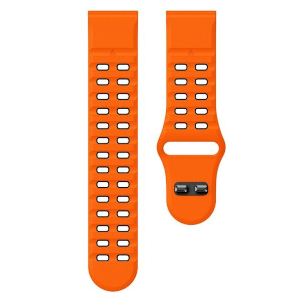 Garmin Fenix 8 51mm   Enduro 3   Enduro 2 Silicone Watchband Quick Release Buckle Dual Color Watch Strap - Orange+Black Discount