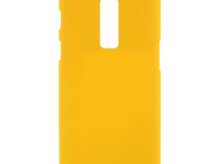 For OnePlus 6 Rubberized Hard Plastic Mobile Shell Case - Yellow Online now