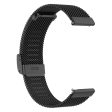 18mm Universal stainless steel watch strap with buckle - Black Fashion