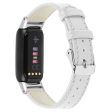 Fitbit Luxe top layer genuine leather watch strap - White Fashion