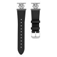 Garmin Vivomove Trend   Venu Sq 2 Watch Band Genuine Cow Leather Flower Decor Adjustable Strap - Black Discount