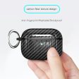 AirPods Pro 2 carbon fiber style case with buckle - Black Cheap