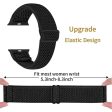 Apple Watch 42mm - 44mm nylon design watch strap - Black Fashion