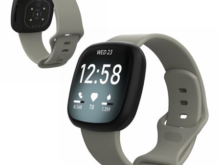 Fitbit Versa 3   Sense silicone watch band - Grey Size: S Online