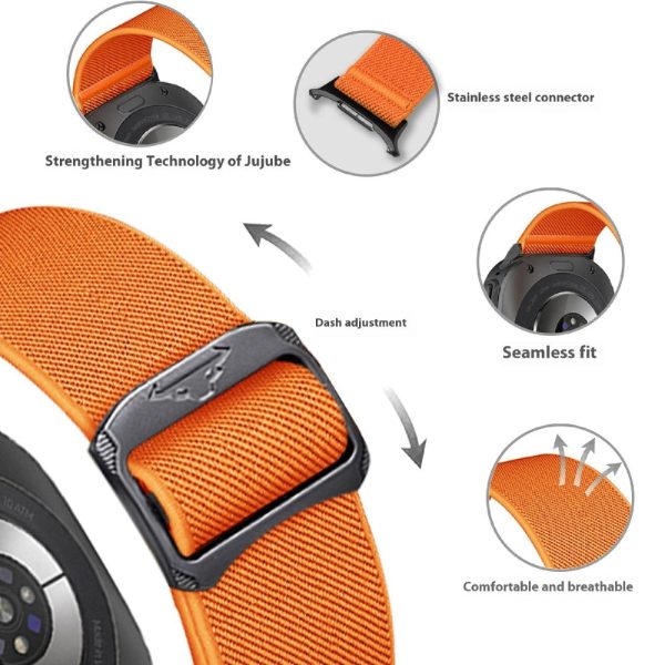 Samsung Galaxy Watch Ultra 47mm Nylon Strap Elastic Replacement Watch Band - Starlight Cheap