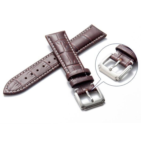 16mm Universal genuine leather watch strap - Light Brown Online