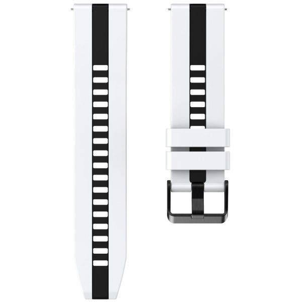 Huawei Watch 4   4 Pro   GT 4 46mm Replacement Strap 22mm Universal Silicone Watch Band - White+Black Supply