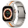 Titanium Alloy Watch Strap for Apple Watch Series 41mm - 40mm - 38mm - Titanium+Orange Sale