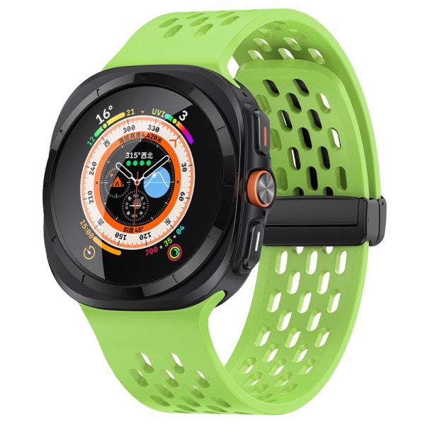 KALEBOL Samsung Galaxy Watch Ultra 47mm Silicone Band Magnetic Replacement Strap - Fluorescent Green Online