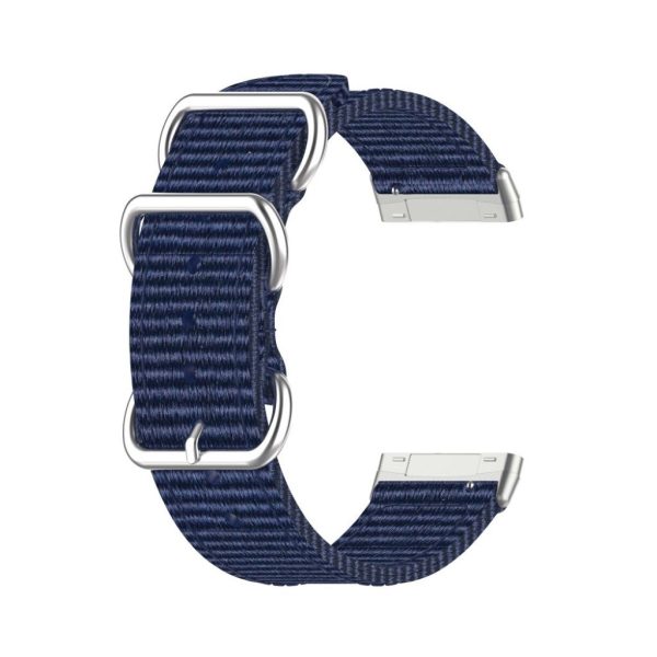 Fitbit Sense   Versa 3 nylon watch band - Dark Blue Online now