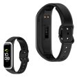 Samsung Galaxy Fit 2 bi-color silicone watch band - Black   White Sale