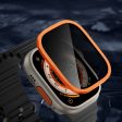 Apple Watch Ultra 49mm   Ultra 2 49mm Aluminum Alloy Watch Case with Anti-spy Tempered Glass Film - Orange Online Sale