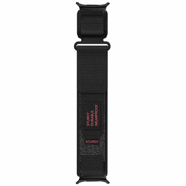 Samsung Galaxy Watch Ultra 47mm Wrist Strap Magic Tape Nylon Watch Band - Black on Sale